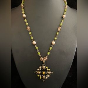 Emerald Green Expandable Beaded Necklace